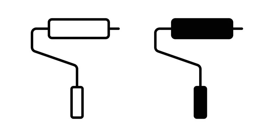 Paint roller icon vector design illustrations Illustration