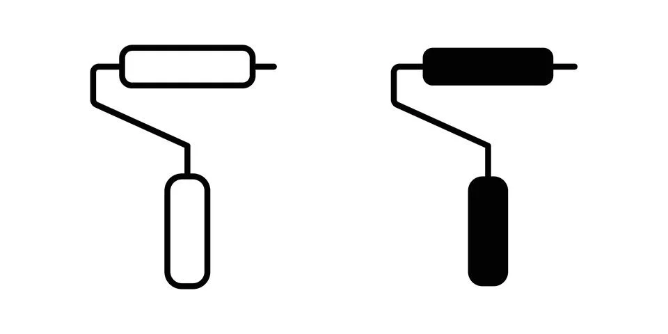 Paint roller icon vector editable eps10 Illustration