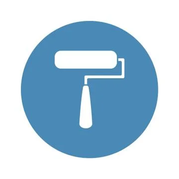 Paint Roller Icon Vector flat design style Stock Illustration