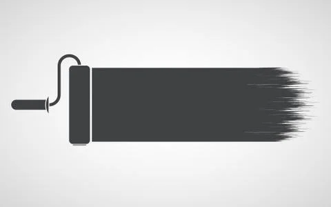 Paint roller icon. Vector illustration. Stock Illustration