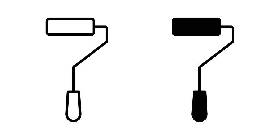 Paint roller icon vector, illustration icon set Illustration