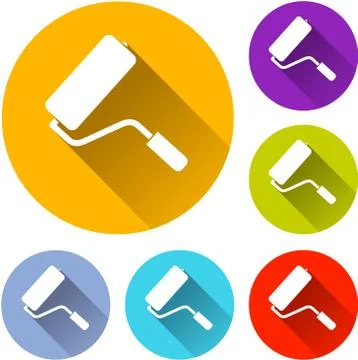 Paint roller icons Stock Illustration