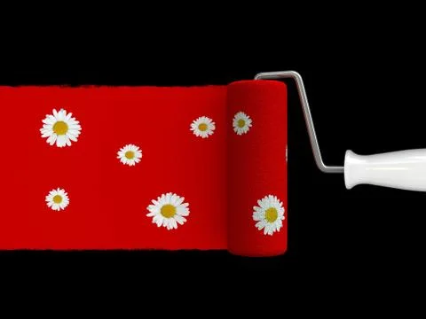 Paint roller Illustrazione stock