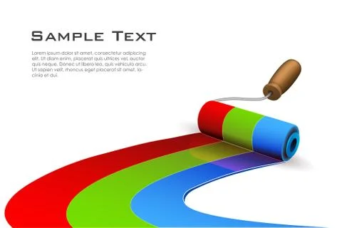 Paint roller Illustrazione stock