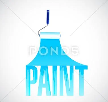 Paint roller ink illustration design Stock Illustration