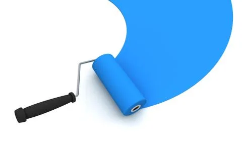 Paint roller isolated  3d illustration Stock Illustration