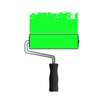 Paint roller isolated Stock Illustration