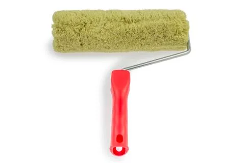 Paint roller isolated on white Stock Photos