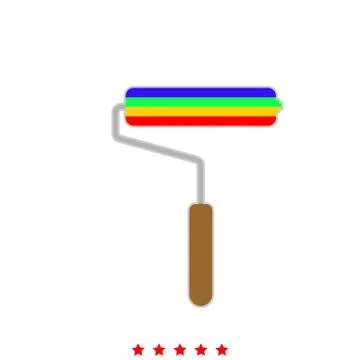 Paint roller it is icon . Stock Illustration