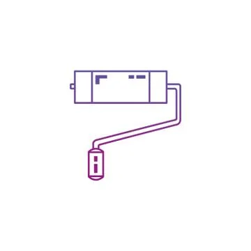 Paint roller line gradient design Stock Illustration