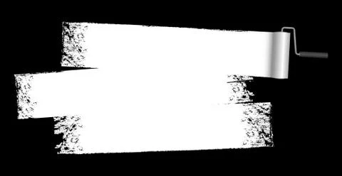 Paint roller with marking Stock Illustration