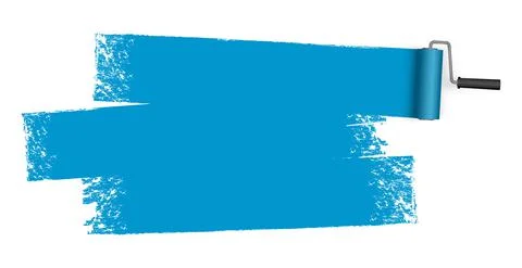 Paint roller with marking Stock Illustration