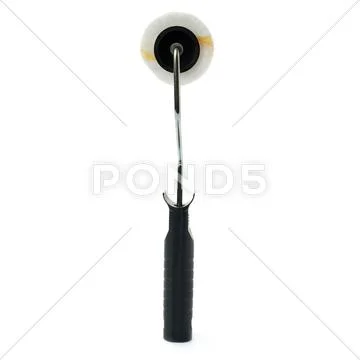 Paint roller over isolated white background Stock Photos