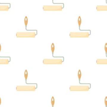Paint roller pattern seamless vector Stock Illustration