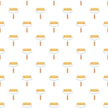 Paint roller seamless pattern for home renovation background 스톡 일러스트