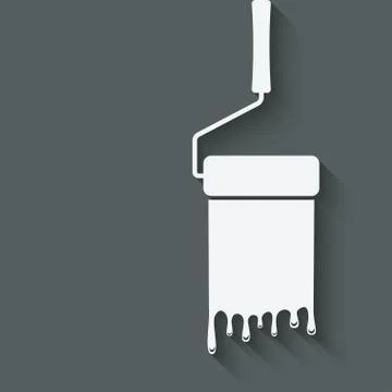 Paint roller symbol Stock Illustration