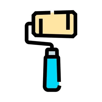 Paint roller tool for home renovation and decorating Stock Illustration