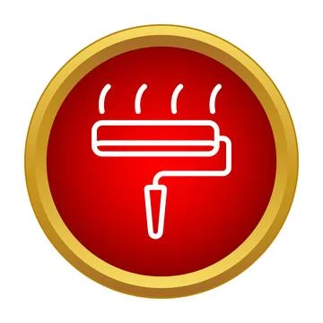 Paint roller tool icon for home renovation painting Stock Illustration