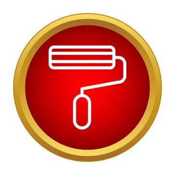 Paint roller tool icon for home renovation projects Stock Illustration