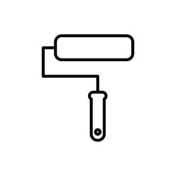 Paint roller tool isolated icon Ilustração Stock