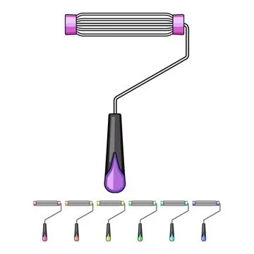 Paint roller tool for renovation and home improvement Illustration