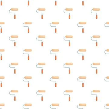 Paint roller tools creating a seamless pattern design イラスト素材