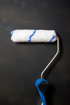 Paint roller view Stock Photos