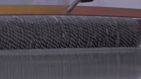 Paint roller works close up Stock Footage 121176465