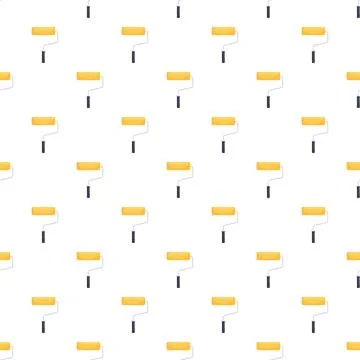 Paint rollers creating seamless pattern for diy renovation イラスト素材