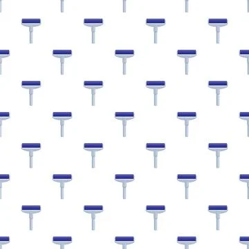 Paint rollers creating seamless pattern for renovation background Stock Illustration