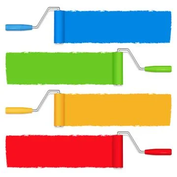 Paint Rollers Stock Illustration