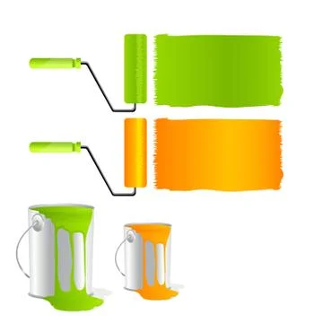 Paint rollers Stock-Illustration