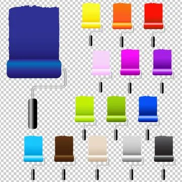 Paint Rollers Stock Illustration