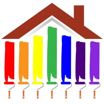 Paint rollers Stock Illustration