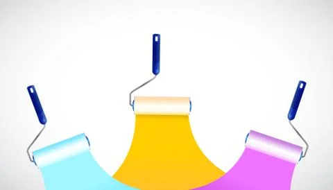 Paint rollers illustration design Stockillustratie