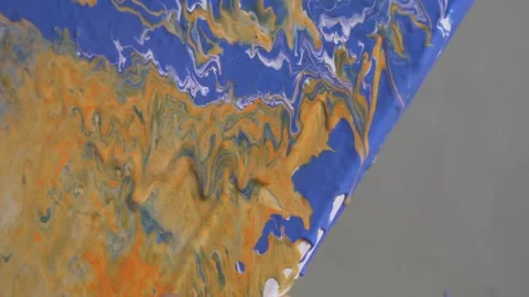 Paint Rolling Down Canvas Stock Footage 139264334