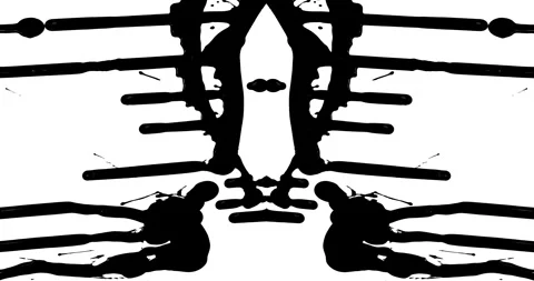 Paint Rorschach Stock Footage 312740022