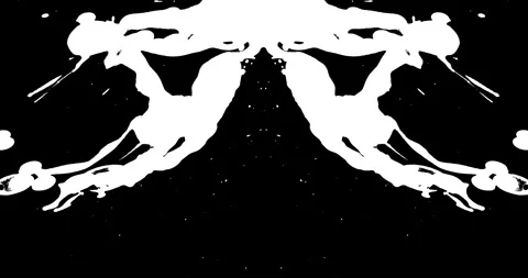 Paint Rorschach Stock Footage 312740187
