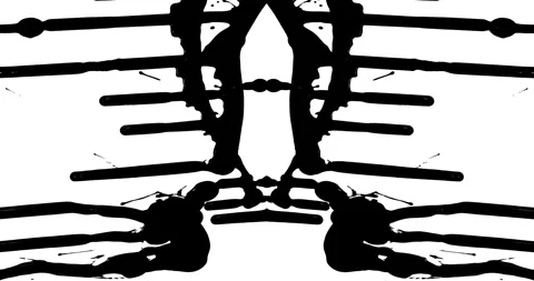 Paint Rorschach Stock Footage 312740219