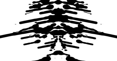 Paint Rorschach Stock Footage 312740375