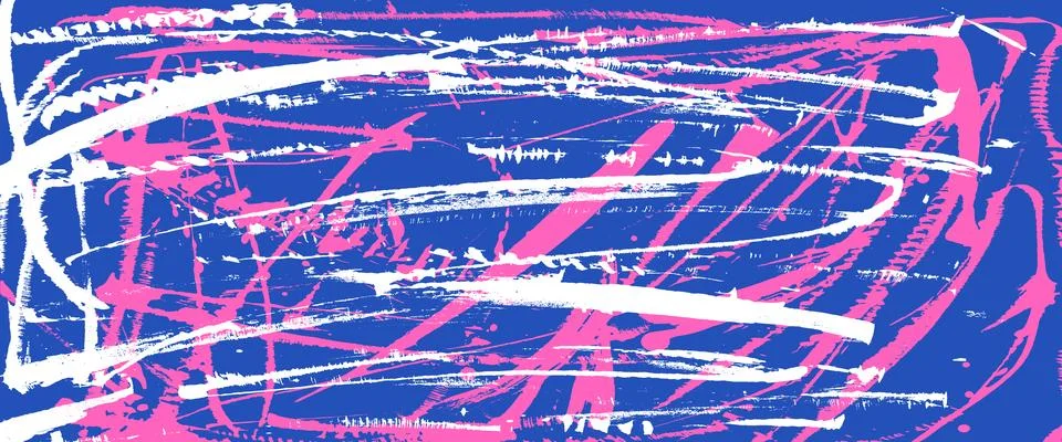 Paint rough brush stroke background. White and pink angular brush textures, 스톡 일러스트
