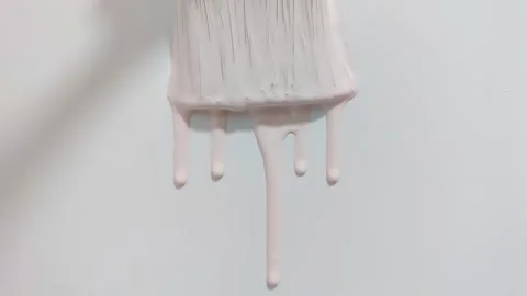 The paint runs off the brush Stock Footage 277340088