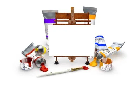 Paint Scene Stock Illustration