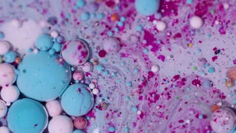 Paint spatter ink spill glitter oil water art wet Stock Footage 327630297
