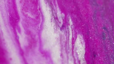 Paint spill glitter ink drip pink white fluid wave Stock Footage 274970313