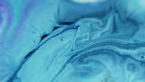 Paint spill glitter ink flow blue sparkling fluid Stock-Footage 263815136
