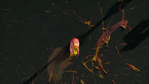 Paint Spinning In SLow Motion. Stock Footage 115912420