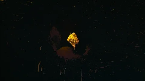 Paint Spinning In SLow Motion. Stock Footage 115912749
