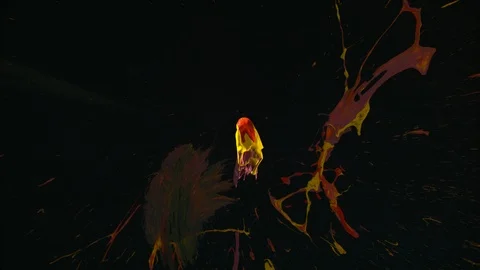 Paint Spinning In SLow Motion. Stock Footage 115912786