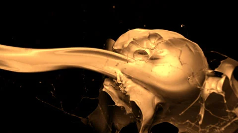 Paint splash against face, Slow Motion Stock Footage 30460951